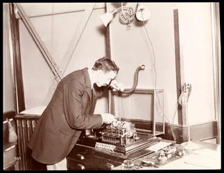 Sergeant Dunn at the Weather Station, New York